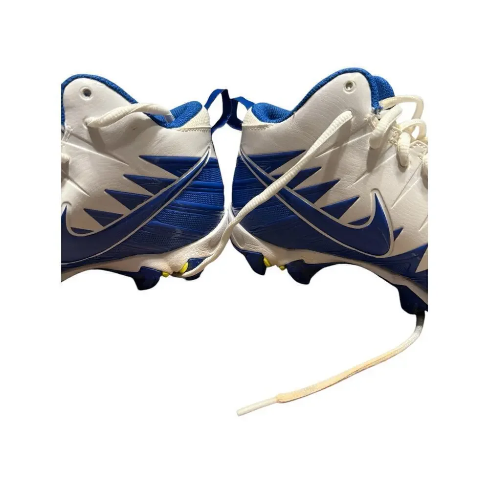Nike. Size 8 Vapor Fastflex Cleats White Blue